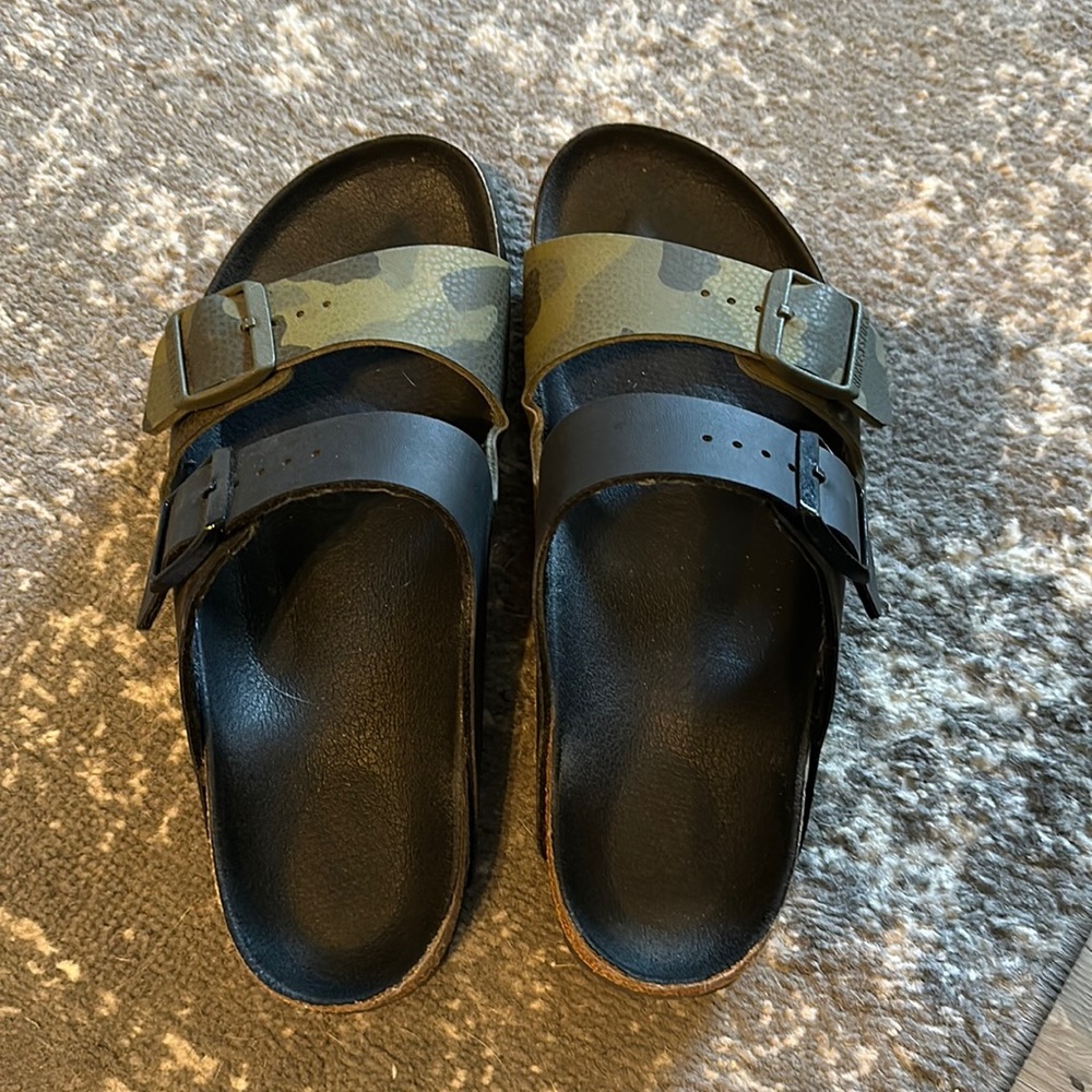 Black and Camo Birkenstocks
